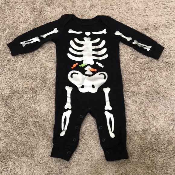 newborn skeleton onesie